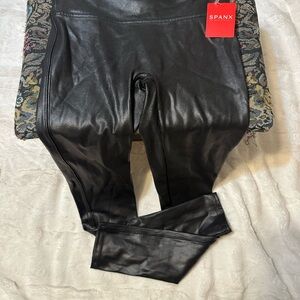 SPANX Shiny Black Leggings